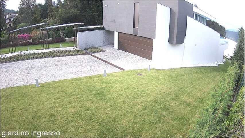 Garden view from an installed camera, Arona