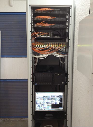On-site server rack for video monitoring